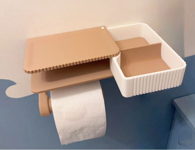 Toilet Paper Holder & Compartment
