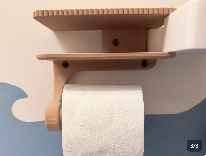 Toilet Paper Holder & Compartment
